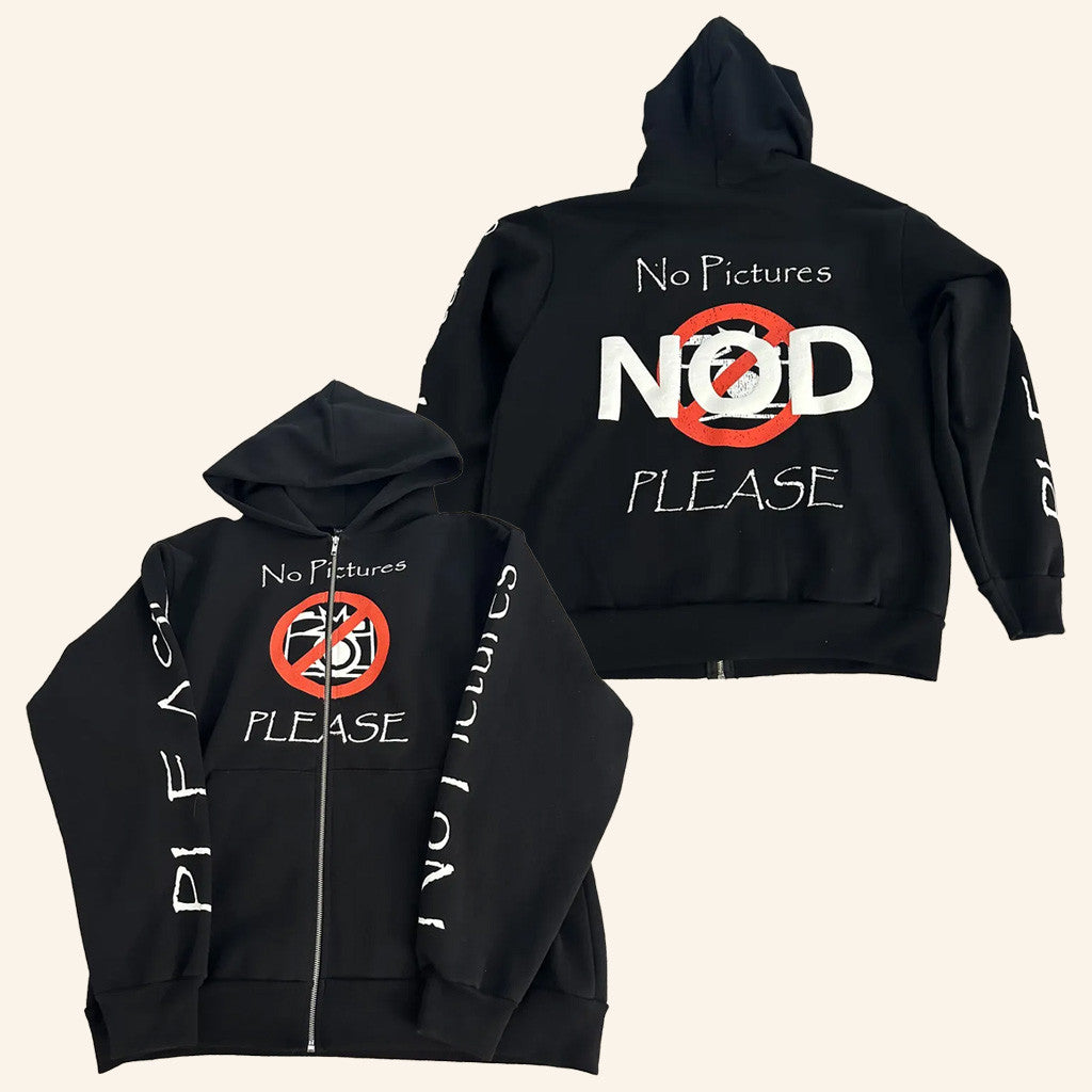 Joeyy Merch No Picture Nod Please Zip Hoodie Gifts For Dudes