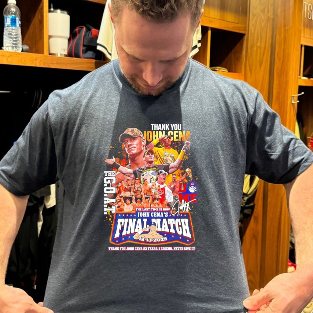 John Cena Final Match Thank You The Goat Signature T Shirt