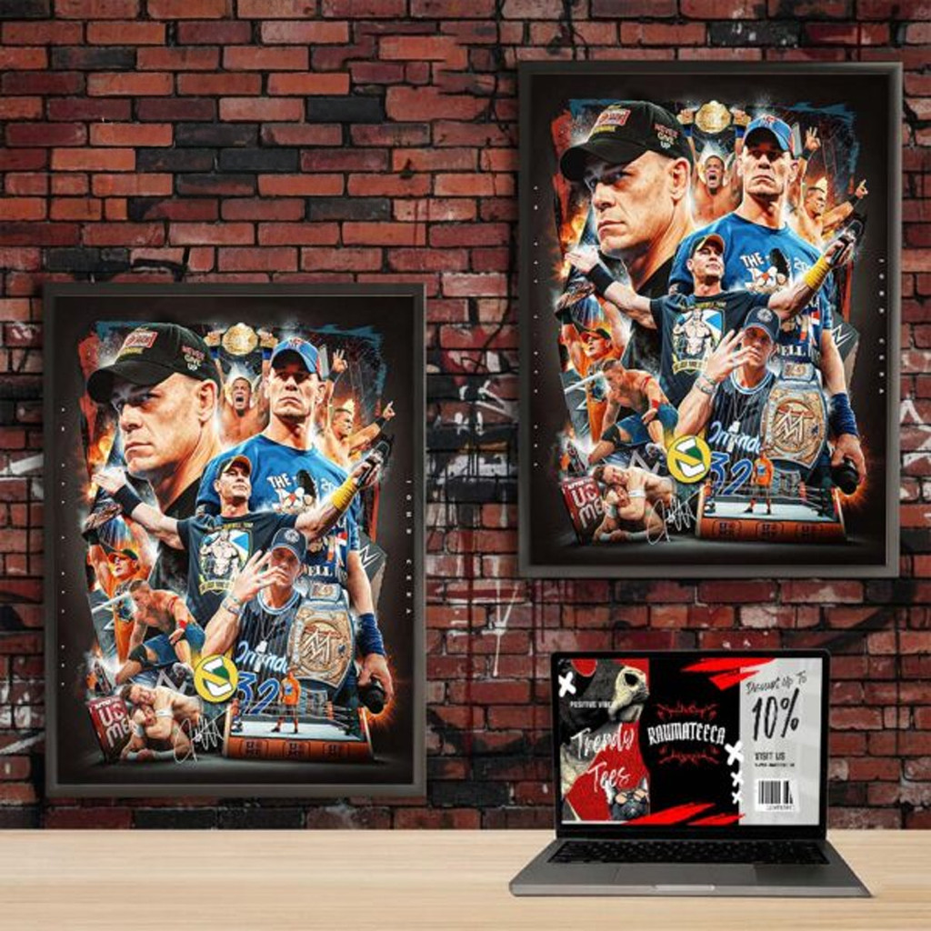 John Cena Merch WWE Thank You Cena The Greatest Of All Time Poster Home Decor Gifts For Fans John Cena Merch WWE Thank You Cena The Greatest Of All Time Poster Home Decor Gifts For Fans