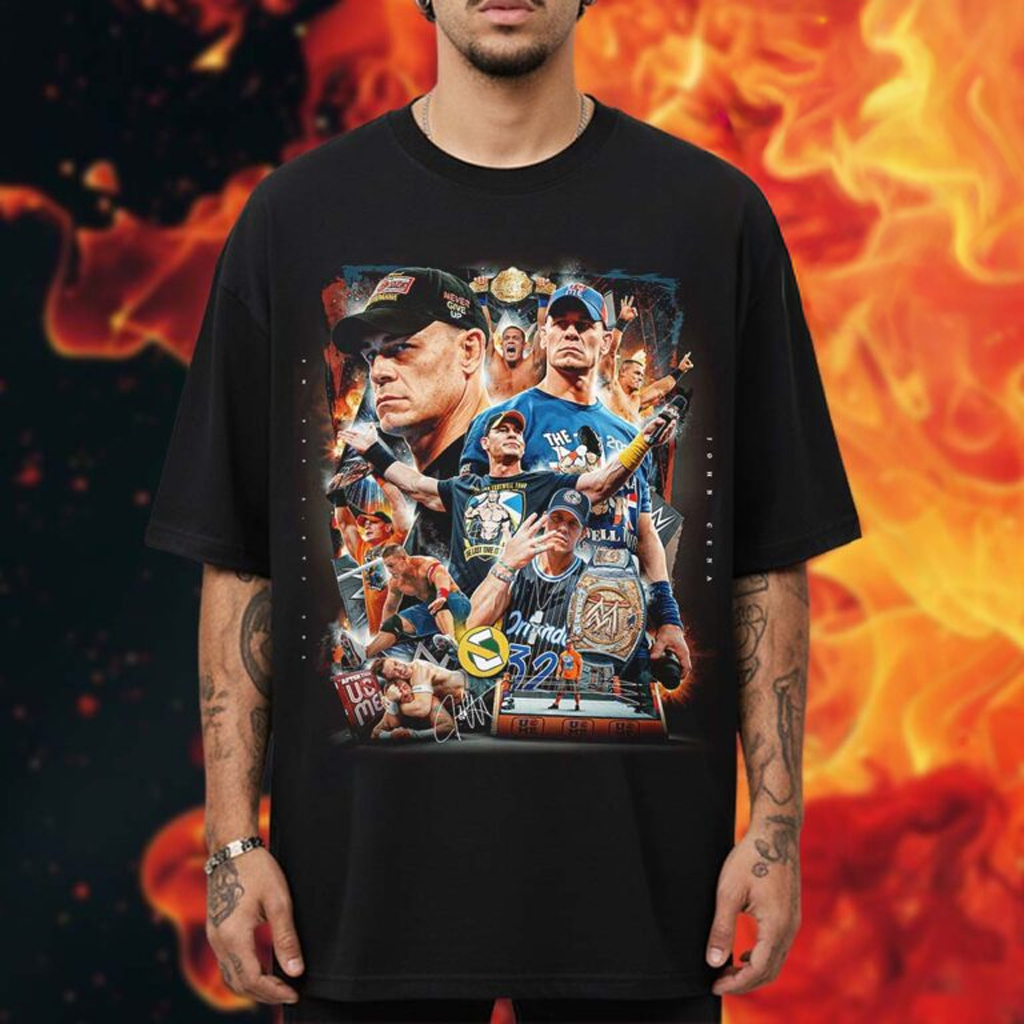 John Cena Merch WWE Thank You Cena The Greatest Of All Time T-Shirt Gifts For WWE Wrestling Fan