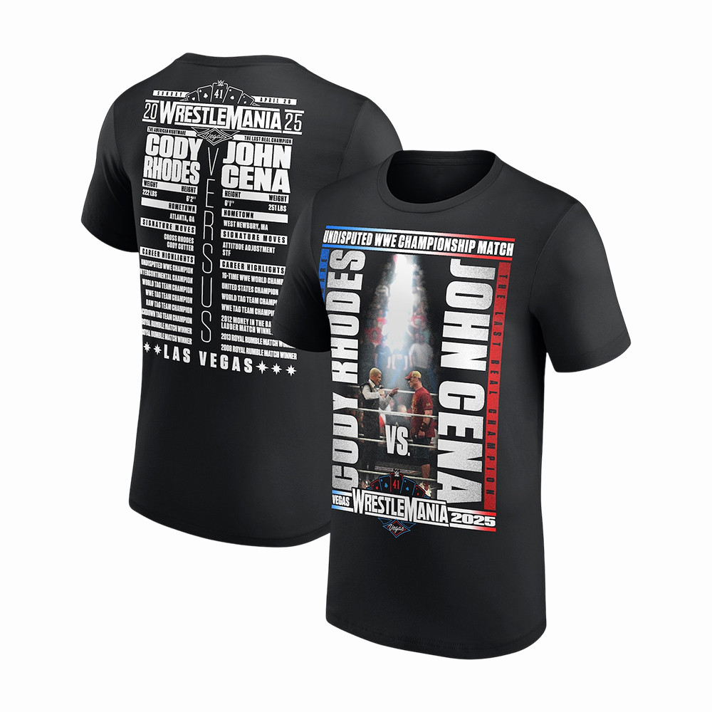 John Cena Vs Cody Rhodes Match T-Shirt WWE Streetwear Shirt WWE Fans Gift For Him