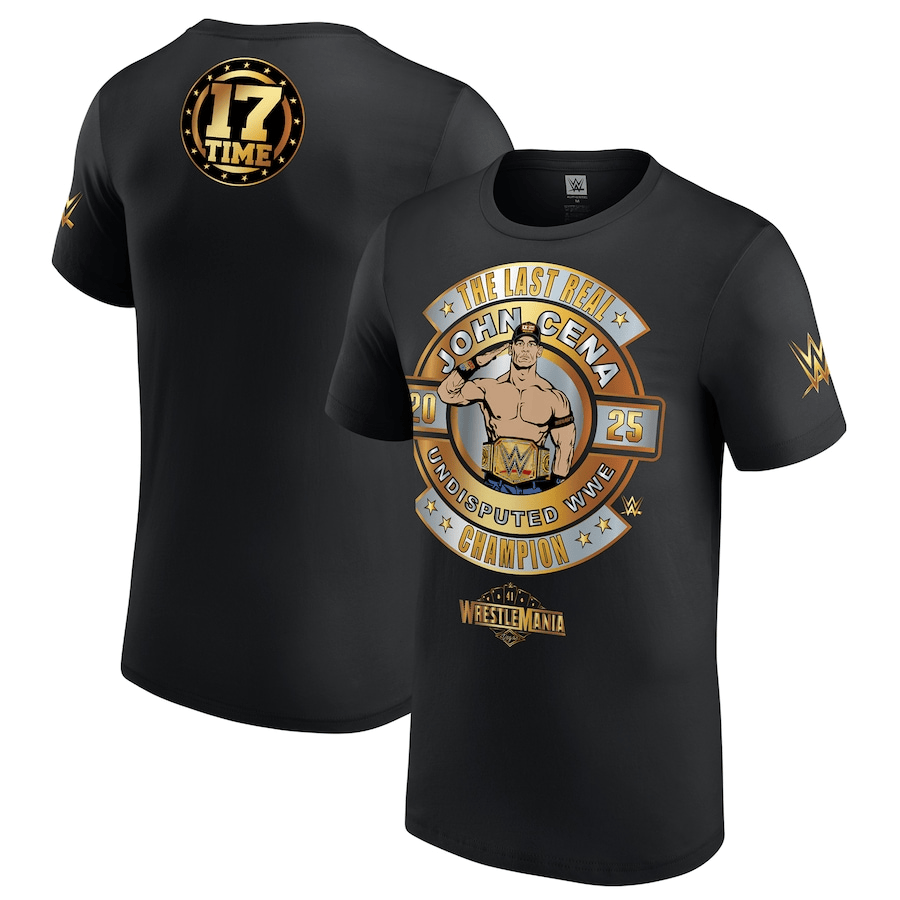 John Cena WrestleMania 41 Winner Shirt 17 Time The Last Real Champion WrestleMania 41 Merch