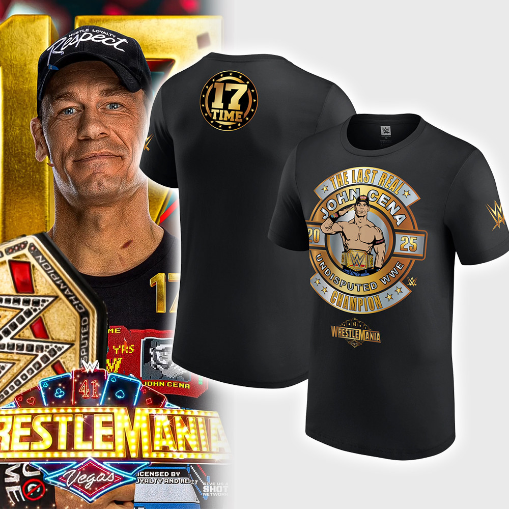 John Cena Wrestlemania Shirt Black John Cena WrestleMania 41 Winner T-Shirt Fans Gifts