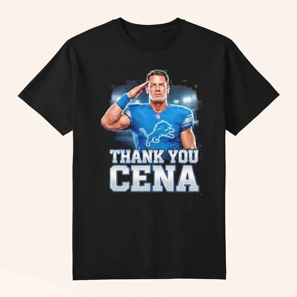 John Cena X Detroit Lions Nfl Thank You Cena Wwe Legend Final Match December 13 Retirement Tour 2025 T Shirts