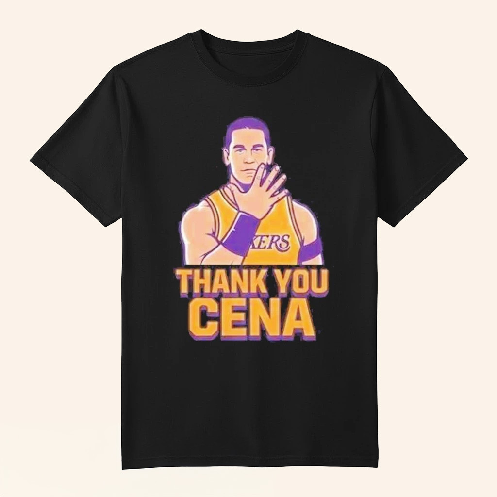 John Cena X Los Angeles Lakers Nba Thank You Cena Wwe Legend Final Match December 13 2025 Retirement Tour 2025 T Shirts