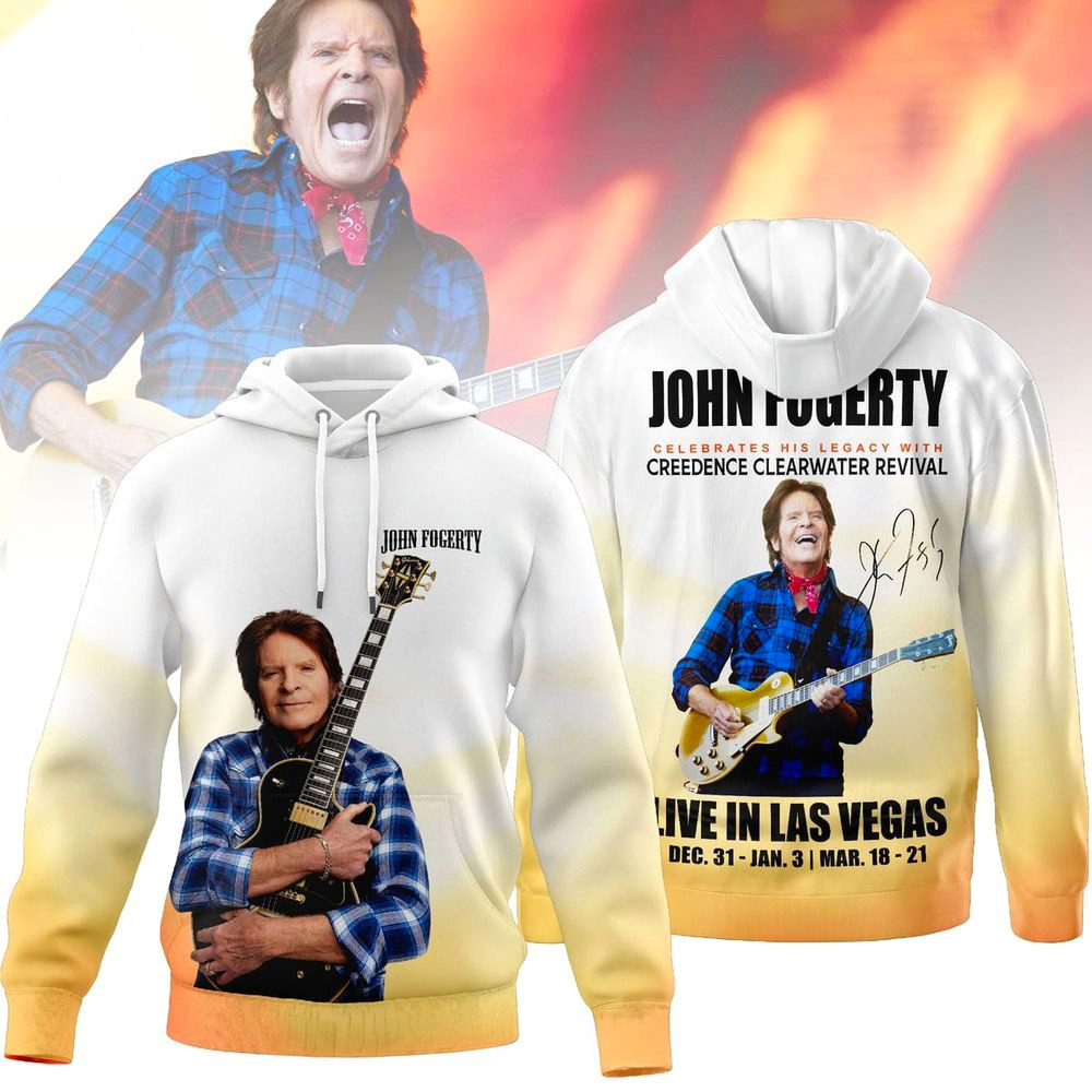 John Fogerty Live In Las Vegas 2026 Hoodie John Fogerty Merch Gifts For Music Fans