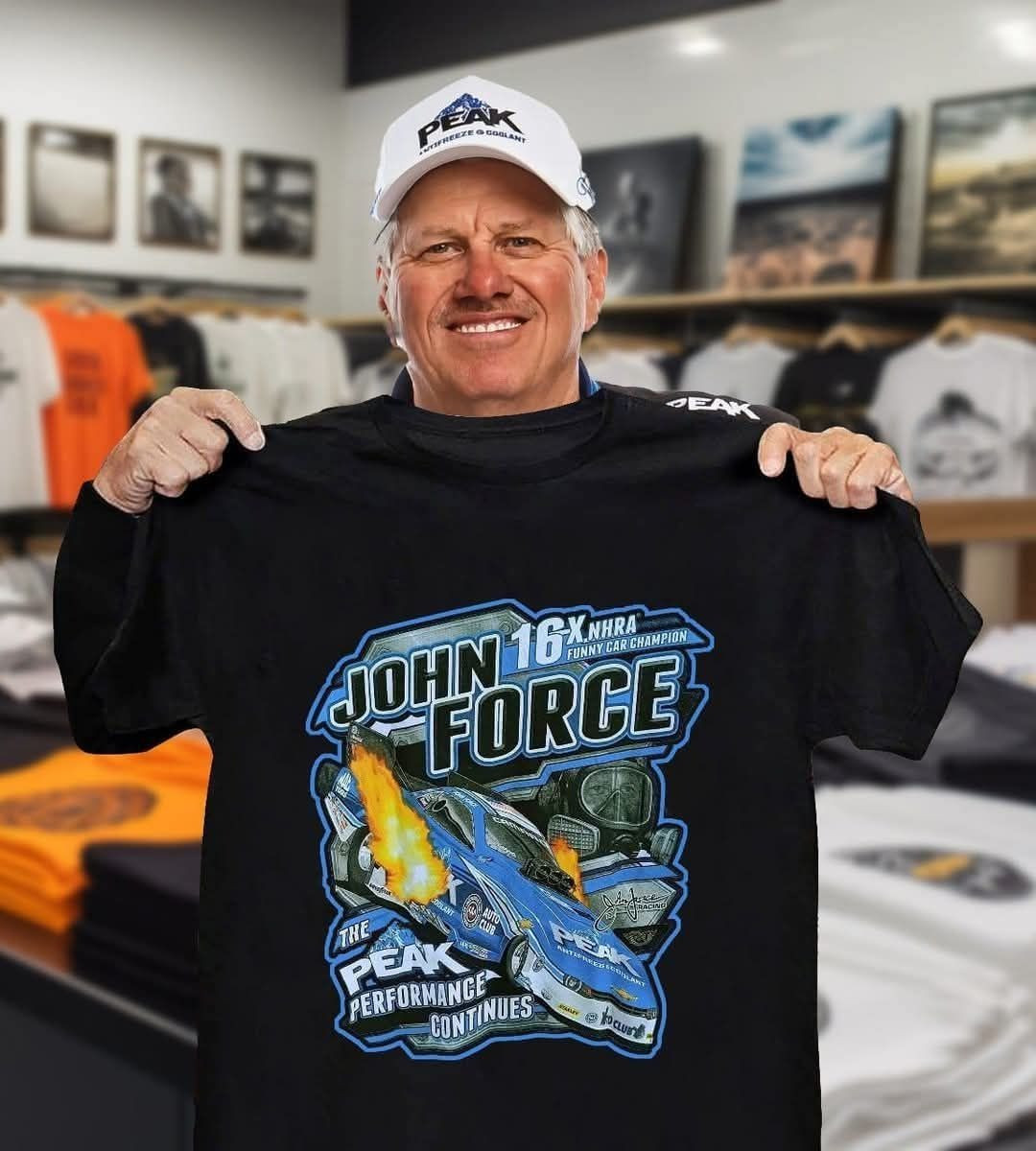 John Force T-Shirt Fan Merch John Force Racing T-Shirts For Men Gift Ideas
