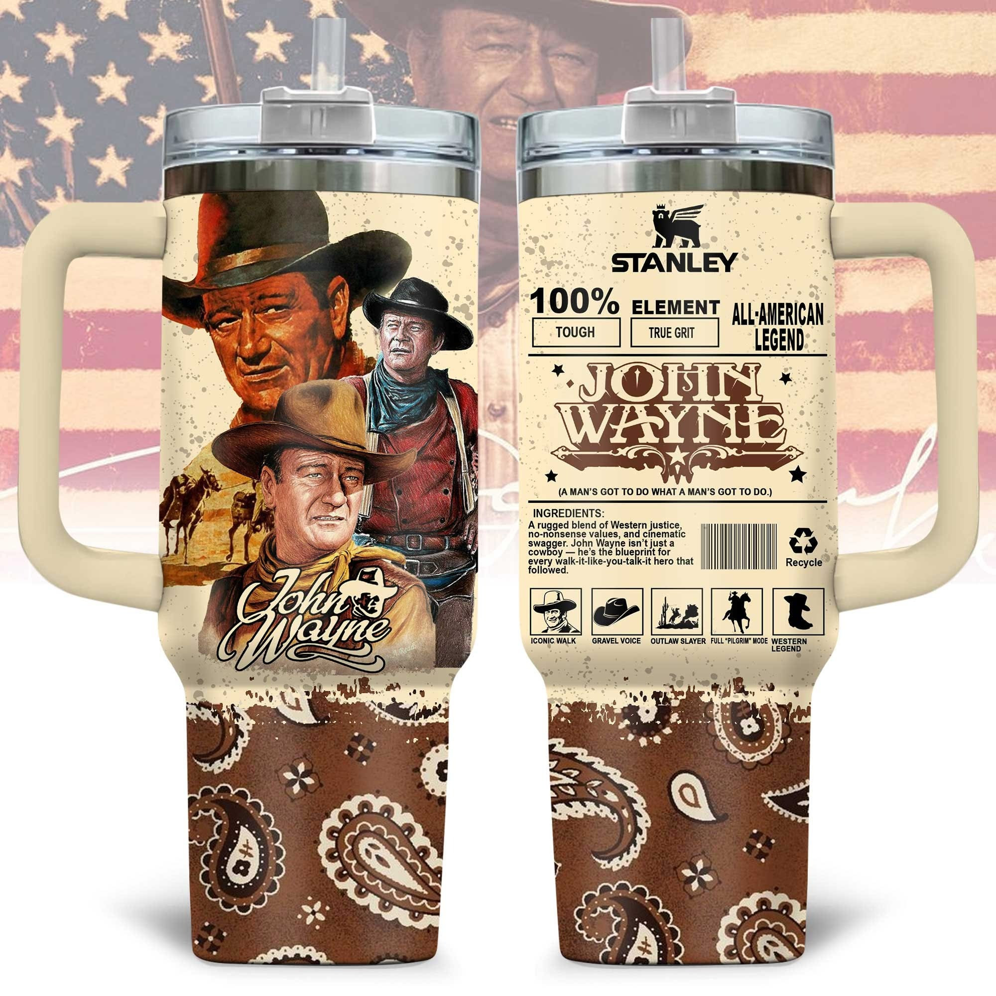John Wayne Tumbler Merchandise Best Cool Unique Gifts For John Wayne Fans