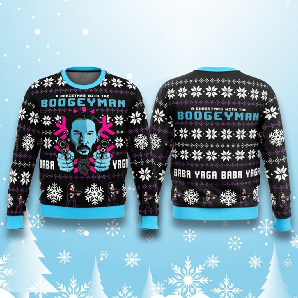 John Wick A Christmas with the Boogeyman Ugly Christmas Sweater Best Gifts For Dad John Wick A Christmas with the Boogeyman Ugly Christmas Sweater Best Gifts For Dad