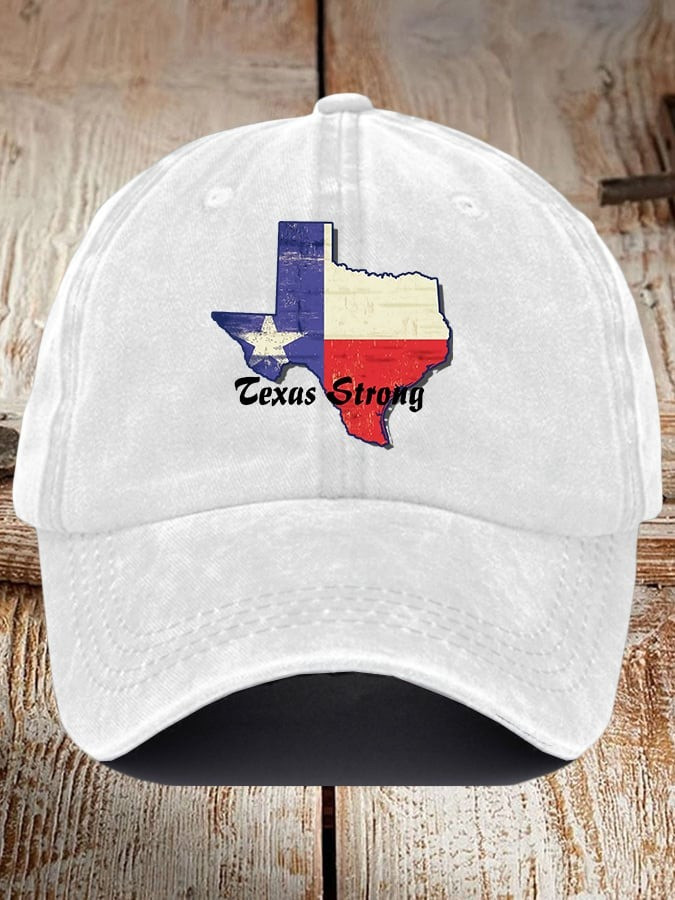 Join us in praying for Texas Retro Texas Strong Print Baseball Cap Gift For Texans