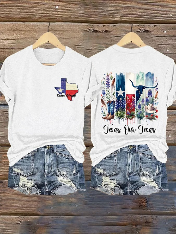 Join us in praying for Texas Retro Texas Strong Texas Our Texas Print T-Shirt Gift For Texans