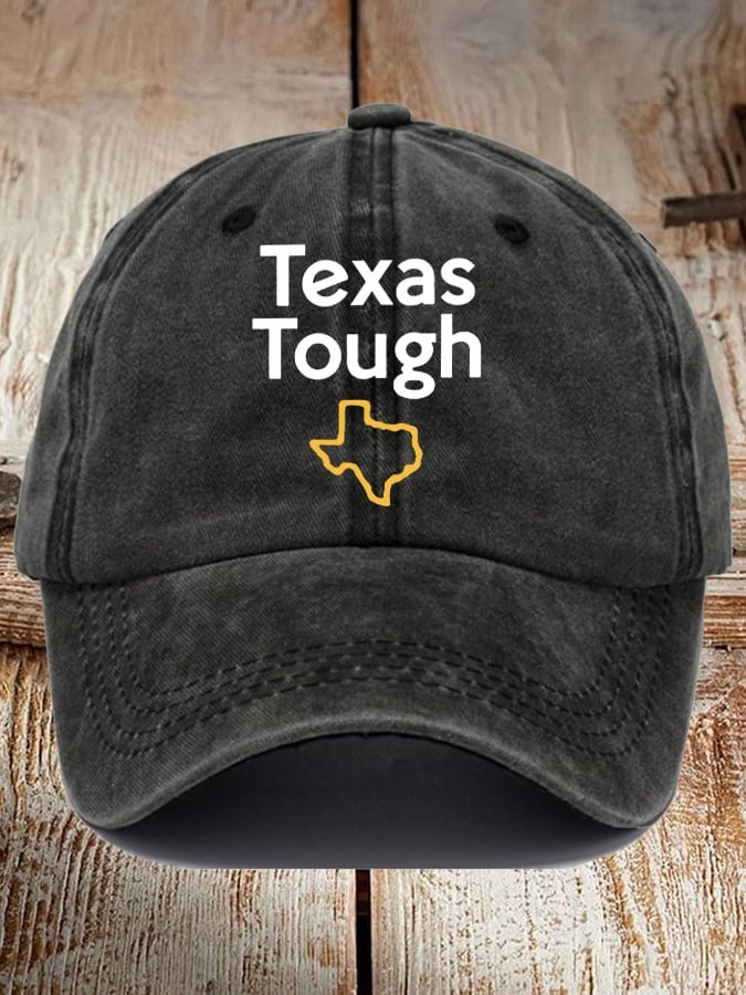 Join us in praying for Texas Retro Texas Tough Print Baseball Cap Gift For Texans