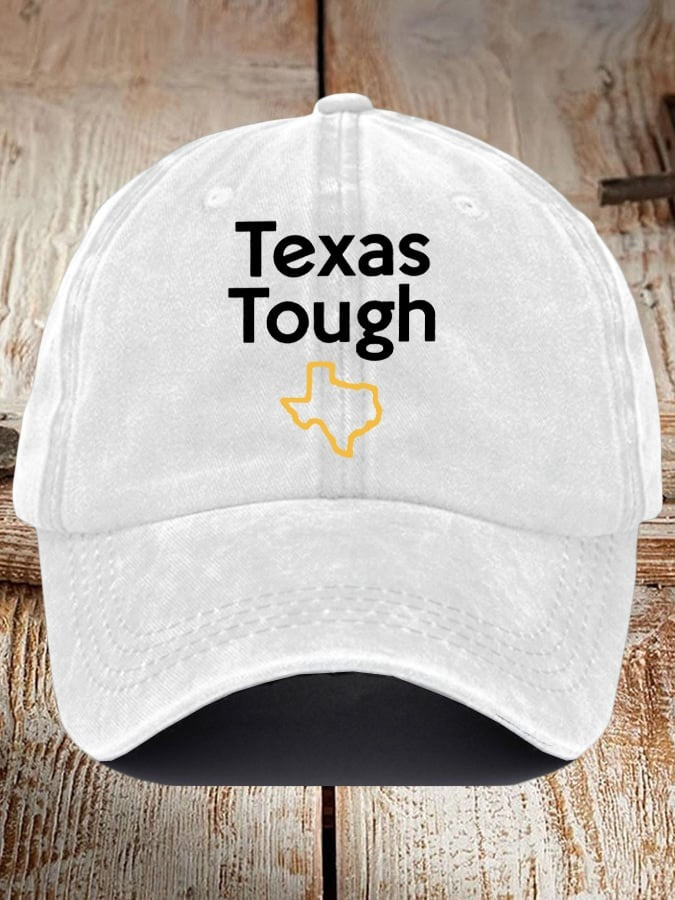 Join us in praying for Texas Retro Texas Tough Print Baseball Cap Gift For Texans