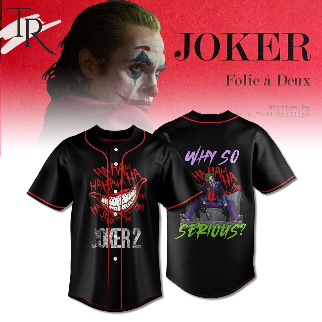 Joker 2 Why So Serious Hahaha Baseball Jersey Presents For Baseball Fans