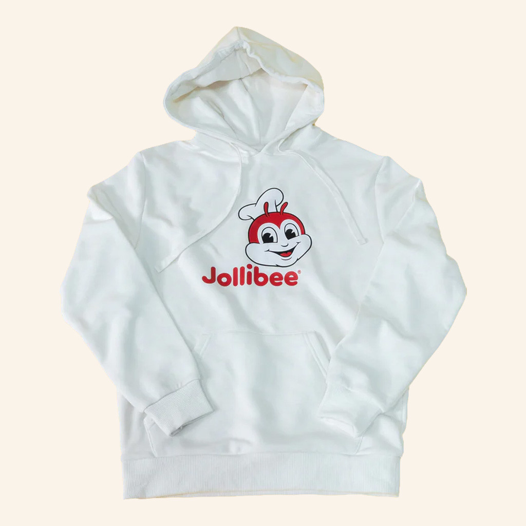 Jollibee Merch Jollibee Logo White Hoodie Cool Gifts For Besties