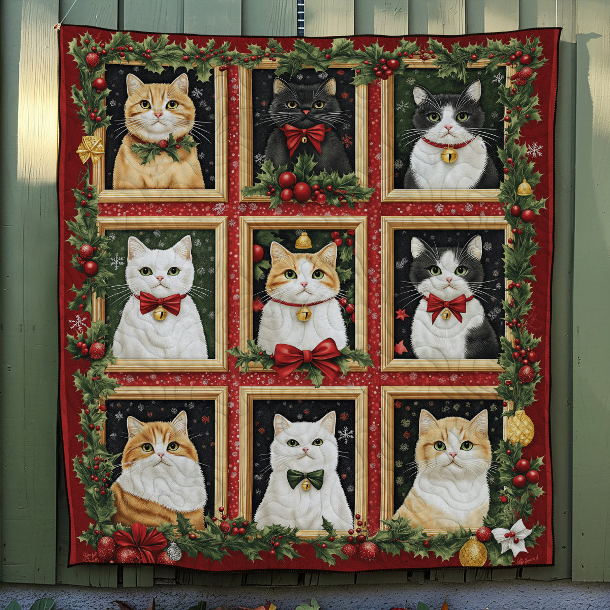 Jolly Cats Quilted Blanket Best Gifts For Cat Lovers