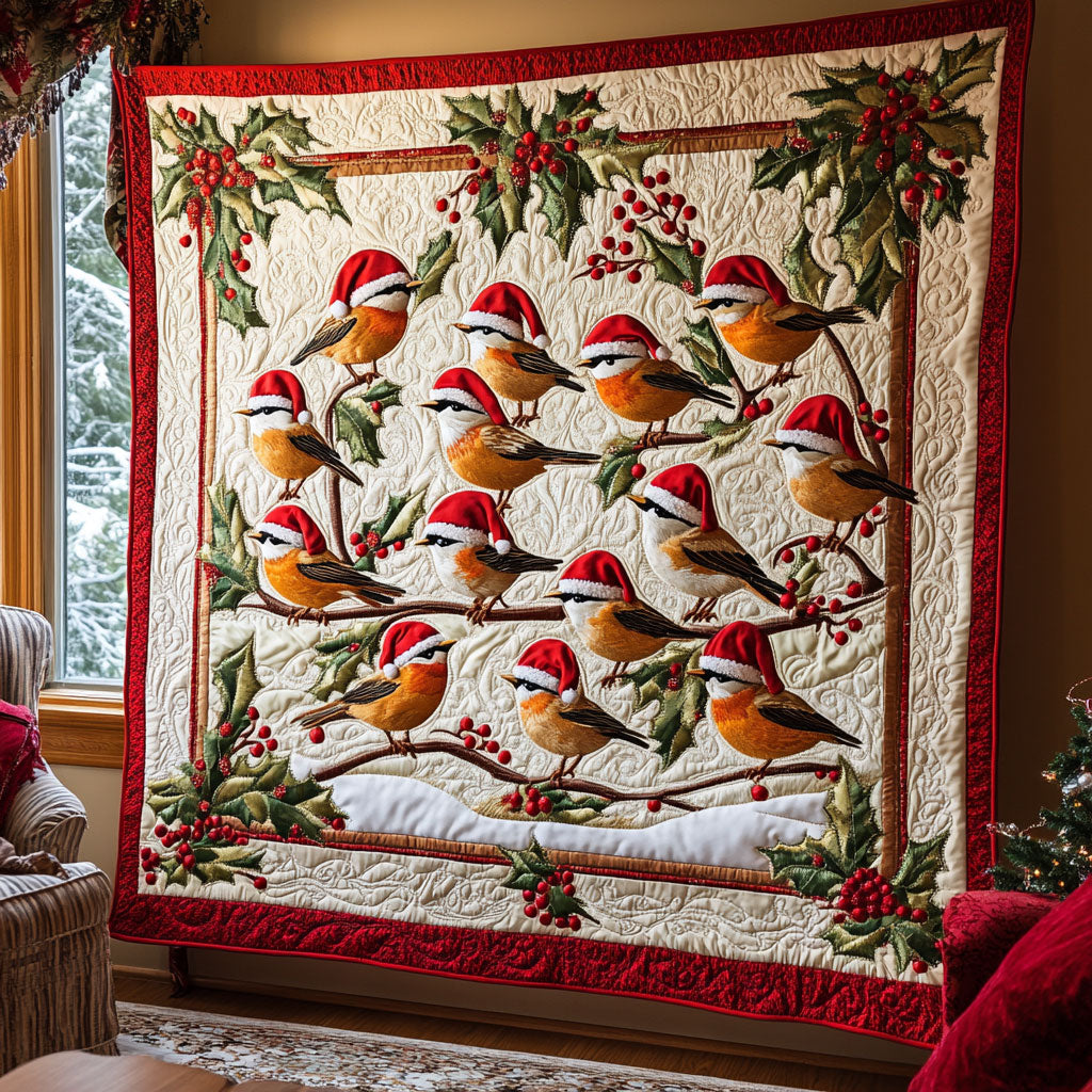 Jolly Choir European Robin Quilt Soft and Cozy Quilt Blanket for Comfortable Sleep