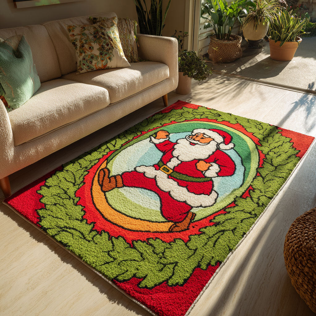 Jolly Circle Area Rug  Large Outdoor Rug Birthday Gifts For Daughter