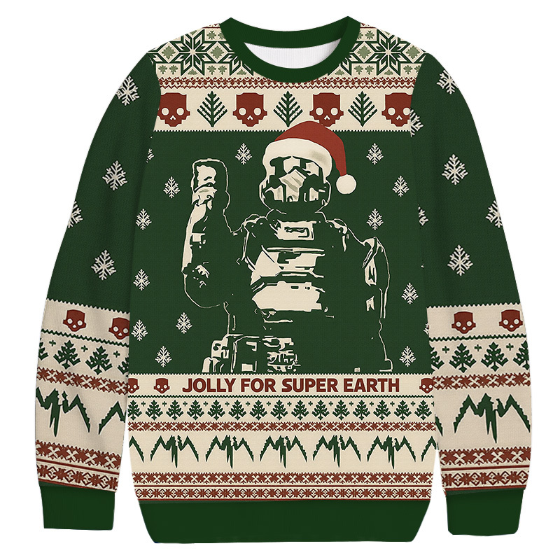 Jolly For Super Earth Christmas Ugly Sweatshirt Funny Xmas Party Outfit Gift Ideas