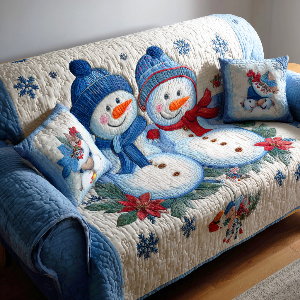 Jolly Frost Dream Quilted Sofa Cover Holiday Living Decorations Good Gifts For Mom