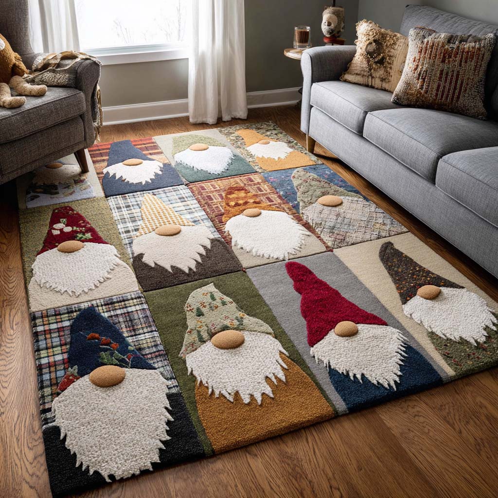 Jolly Gnomes Area Rug  Large Outdoor Rug Birthday Gifts For Daughter