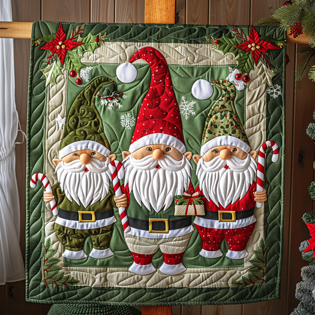 Jolly Gnomes Quilted Blanket Secret Santa Gift Ideas