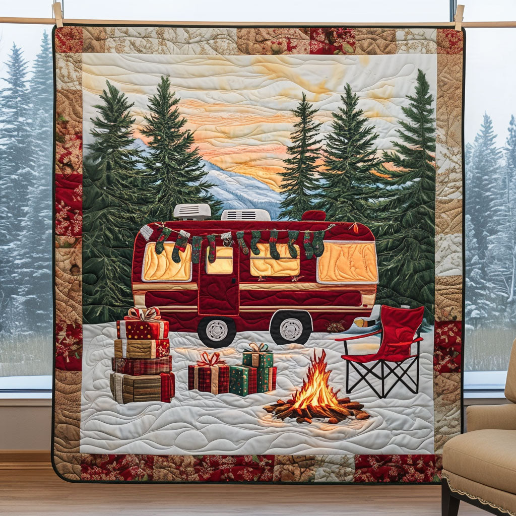 Jolly Journey Quilt Blanket King Blanket Xmas Gifts For Camping Lovers