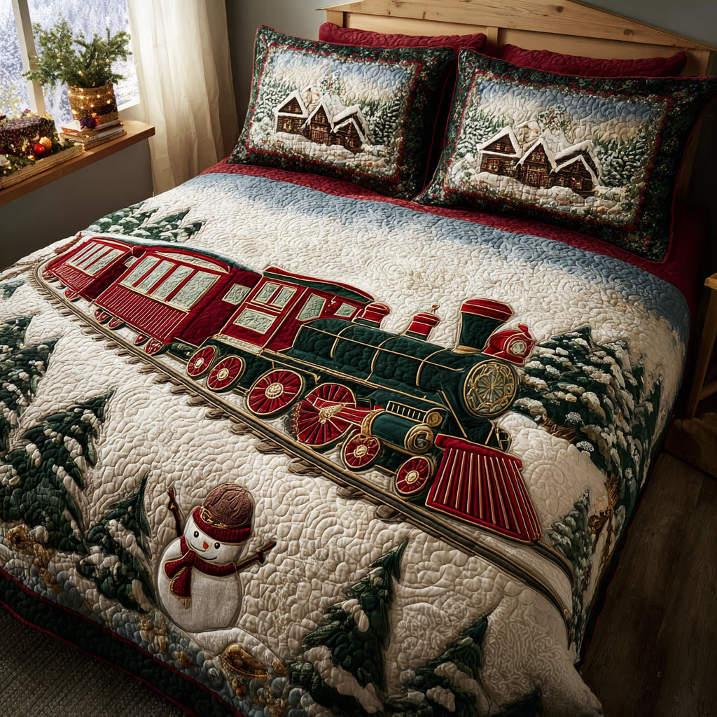 Jolly Journey Quilted Bedding Set Elegant Bedding Set Gift for Newlyweds