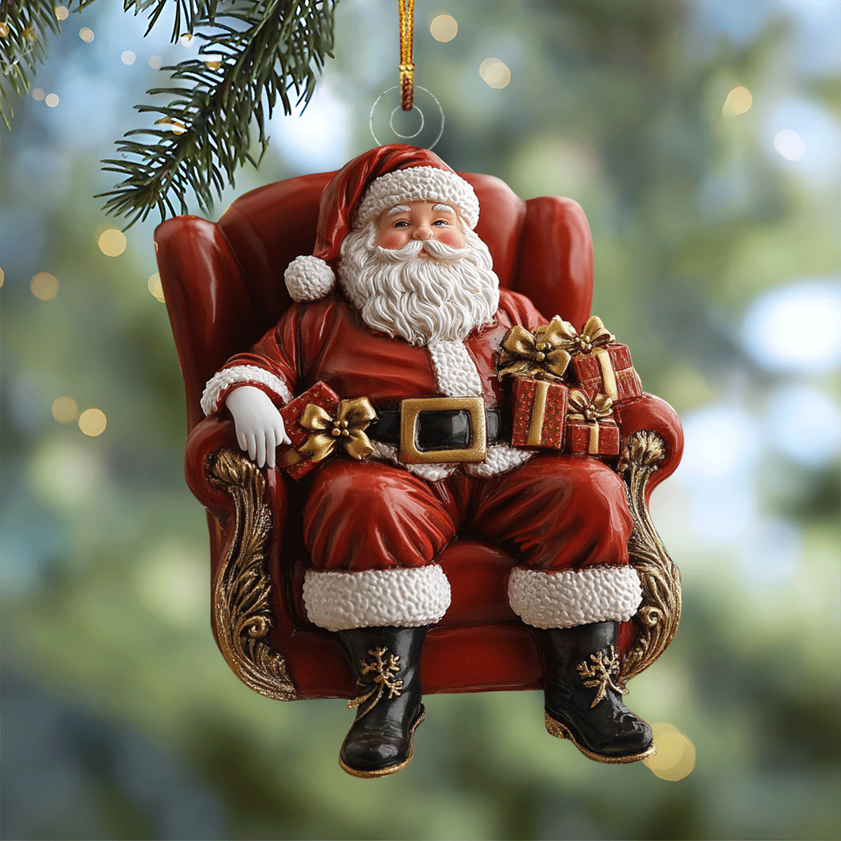 Jolly Old Saint Nick Mica Ornament