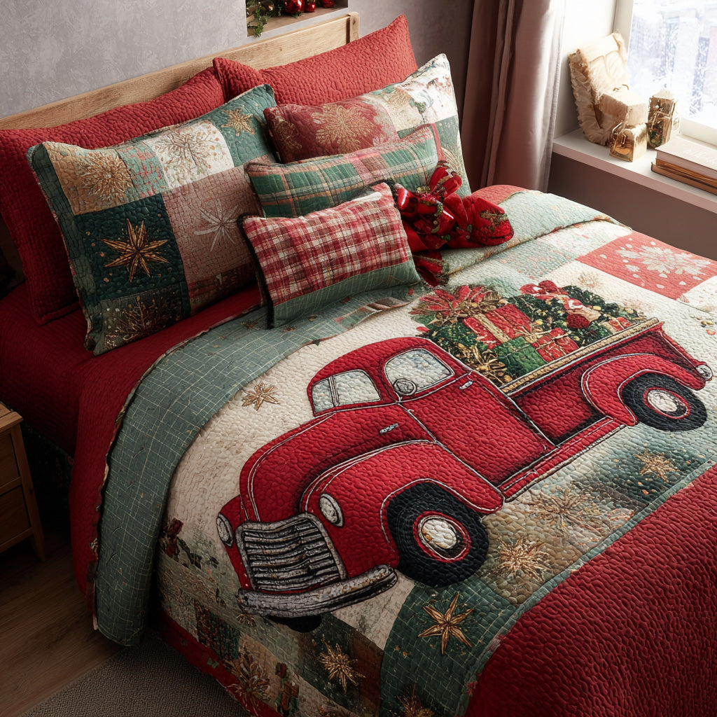 Jolly Pickup Quilted Bedding Set Xmas Duvet Cover Set Christmas Presents For Men
