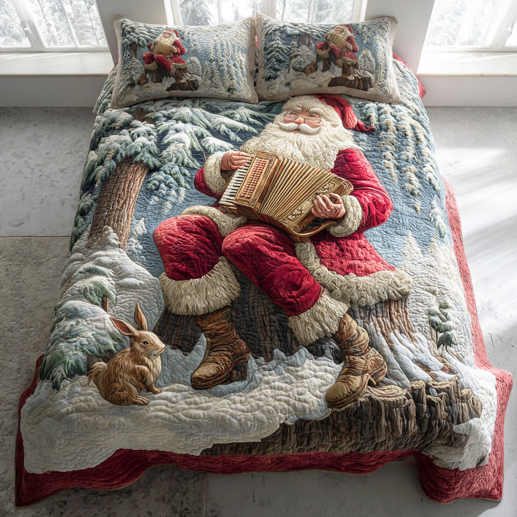 Jolly Red Santa Quilted Bedding Set Best Holiday Duvet Covers Christmas Gift Ideas For Relatives