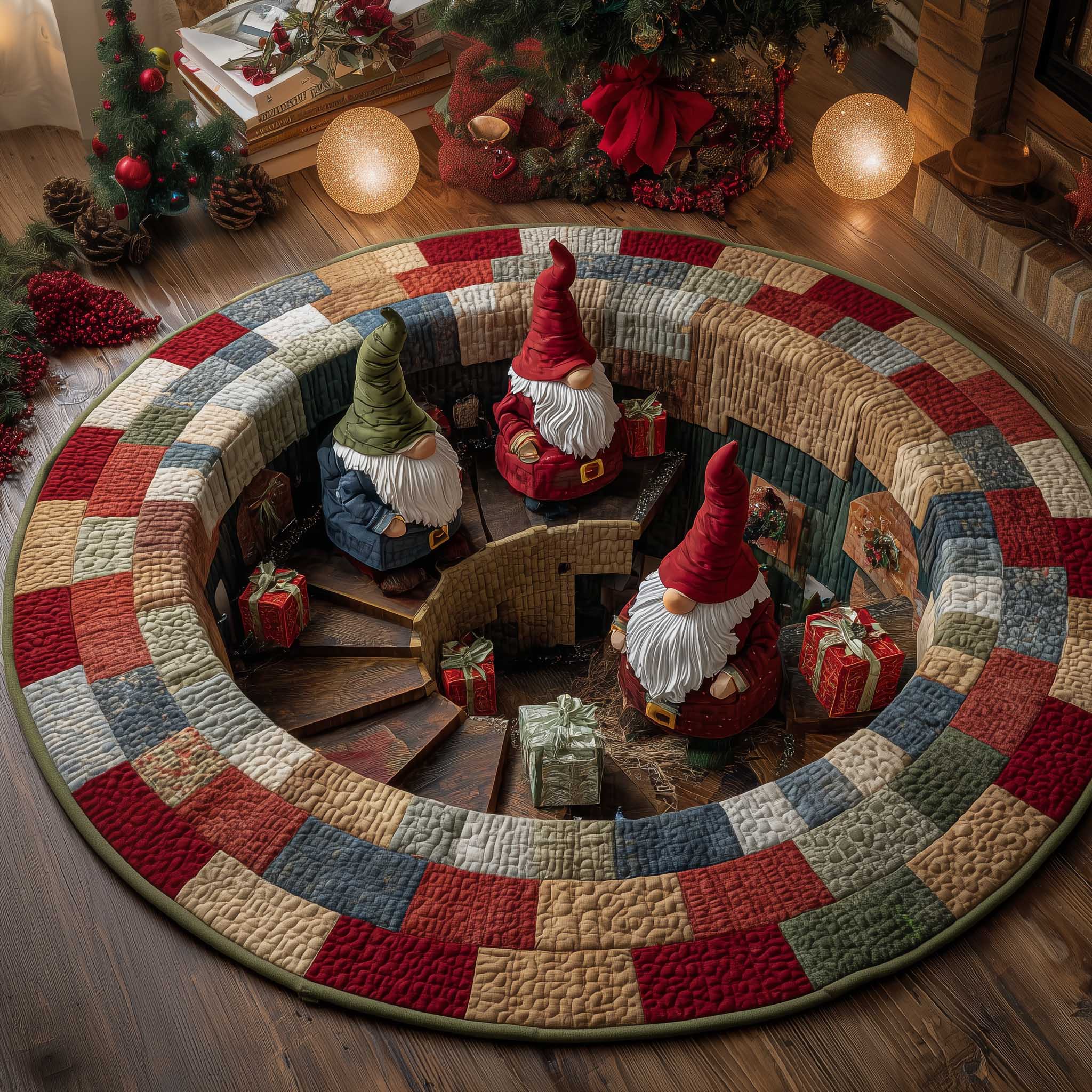 Jolly Workshop Quilted Round Mat Luxury Quilted Round Mat for Stylish Homes
