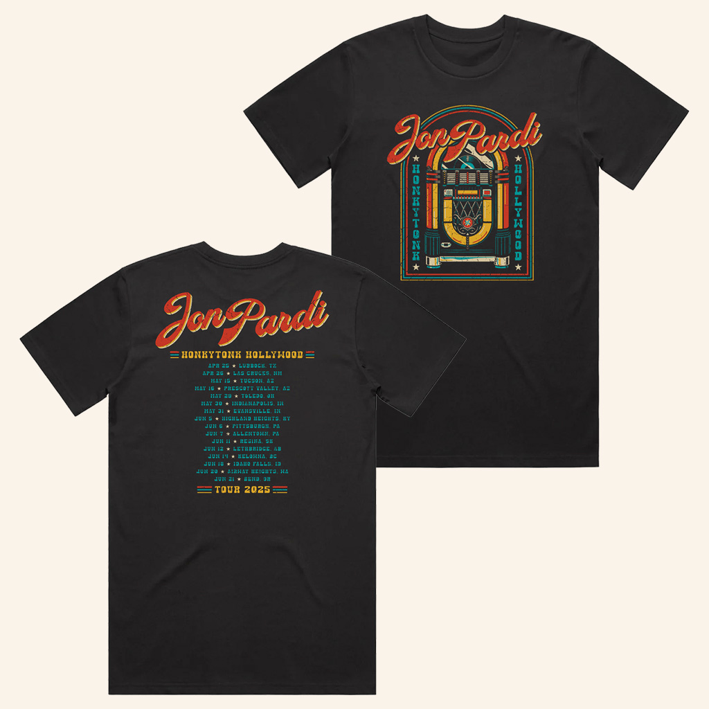 Jon Pardi Merch Honkytonk Hollywood Tour 2025 Shirt Country Music Fan Gift Ideas Jon Pardi Merch Honkytonk Hollywood Tour 2025 Shirt Country Music Fan Gift Ideas