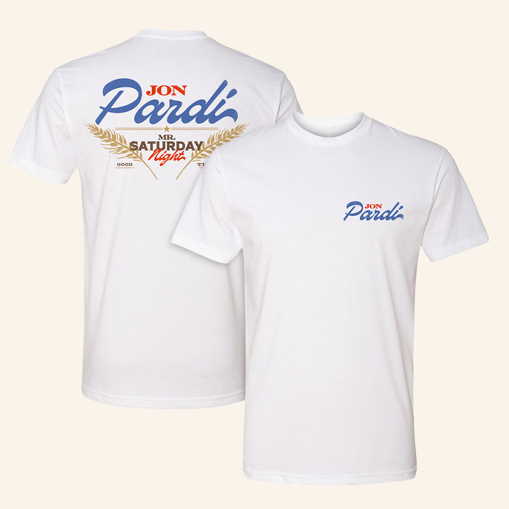 Jon Pardi Merch Mr Saturday Night Good Time White T-Shirt Country Music Fan Gifts Jon Pardi Merch Mr Saturday Night Good Time White T-Shirt Country Music Fan Gifts