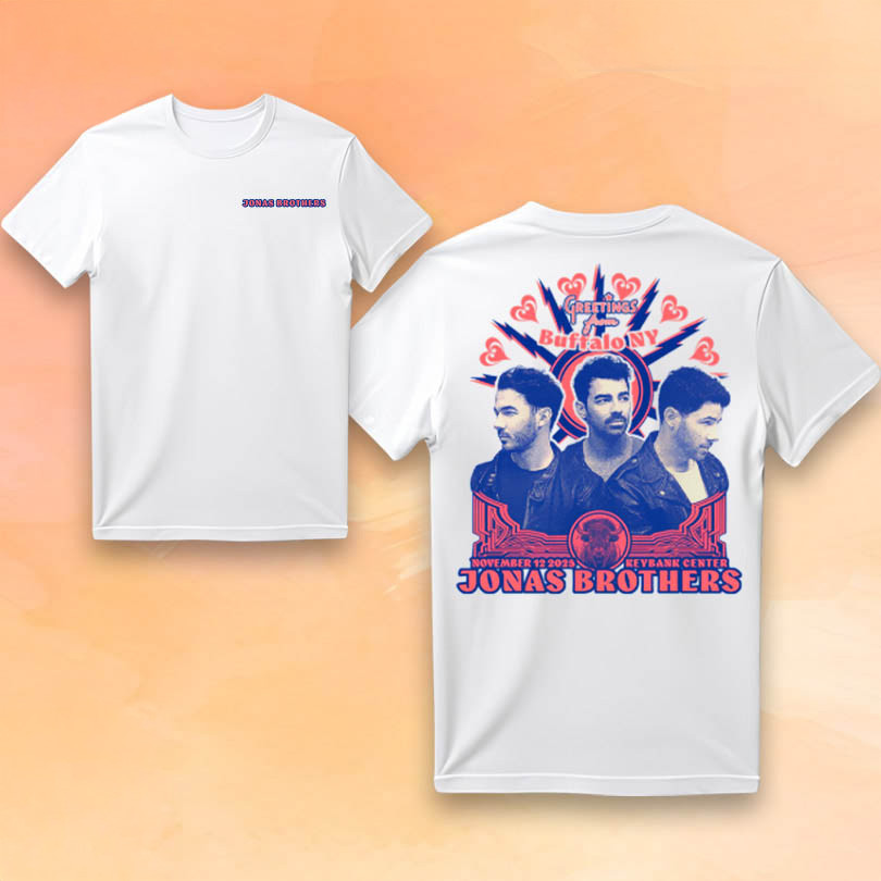 Jonas Brother Merch Greetings From Your Hometown Buffalo NY 2025 T-Shirt Gifts For Music Fans Jonas Brother Merch Greetings From Your Hometown Buffalo NY 2025 T-Shirt Gifts For Music Fans