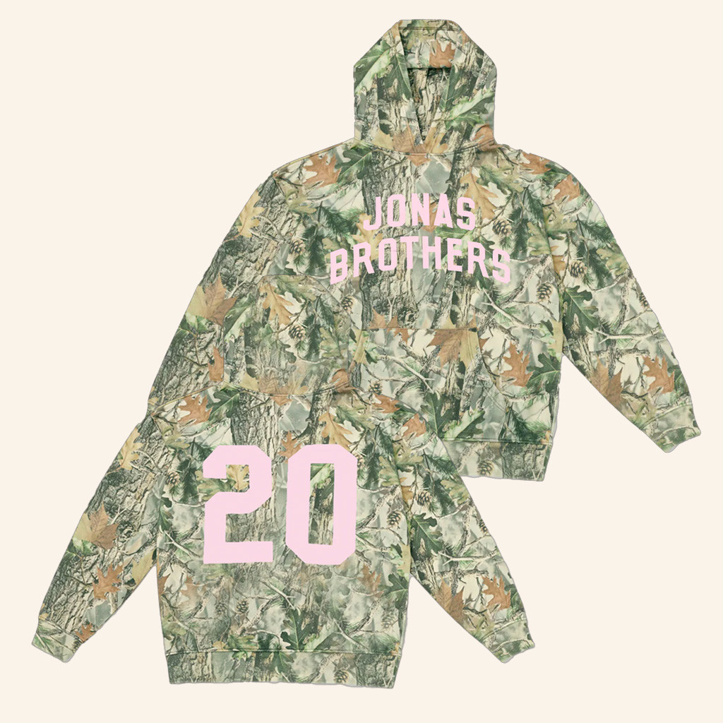Jonas Brothers Merch Camo Pink Hoodie Christmas Gifts For Pop Fans Jonas Brothers Merch Camo Pink Hoodie Christmas Gifts For Pop Fans