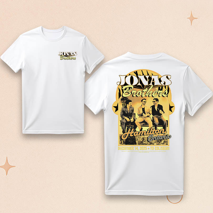 Jonas Brothers Merch Dec 14 2025 TD Coliseum Hamilton ON T-Shirt Gifts For Music Fans