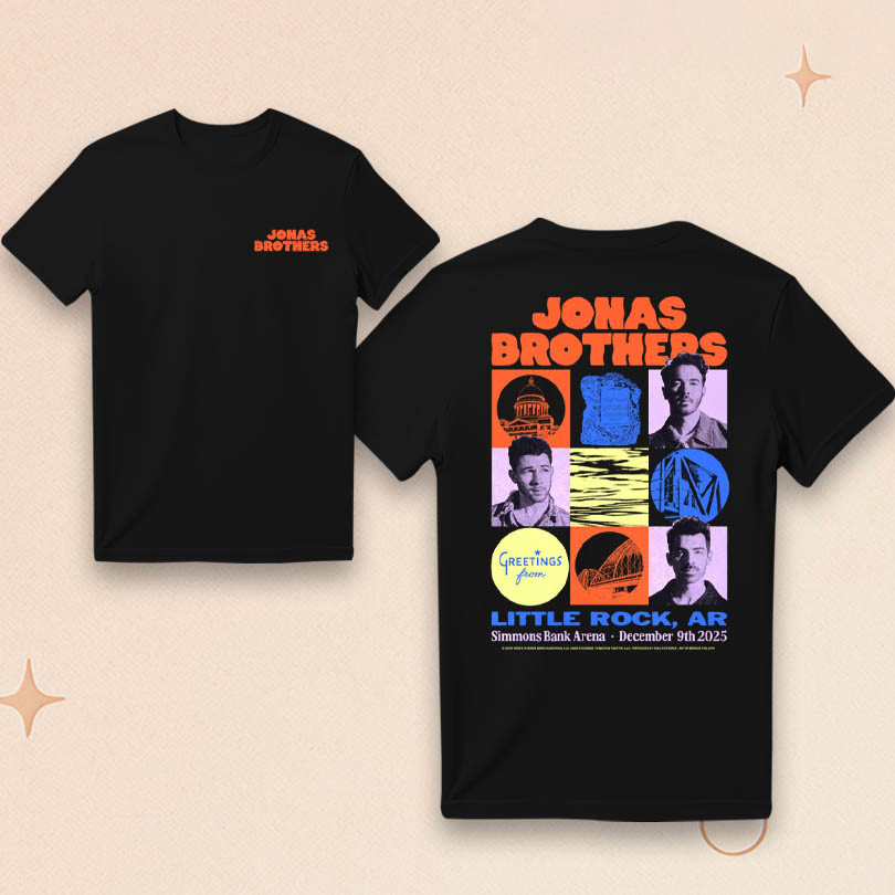 Jonas Brothers Merch Dec 9 2025 Simmons Bank Arena North Little Rock AR T-Shirt Fan Gifts Jonas Brothers Merch Dec 9 2025 Simmons Bank Arena North Little Rock AR T-Shirt Fan Gifts