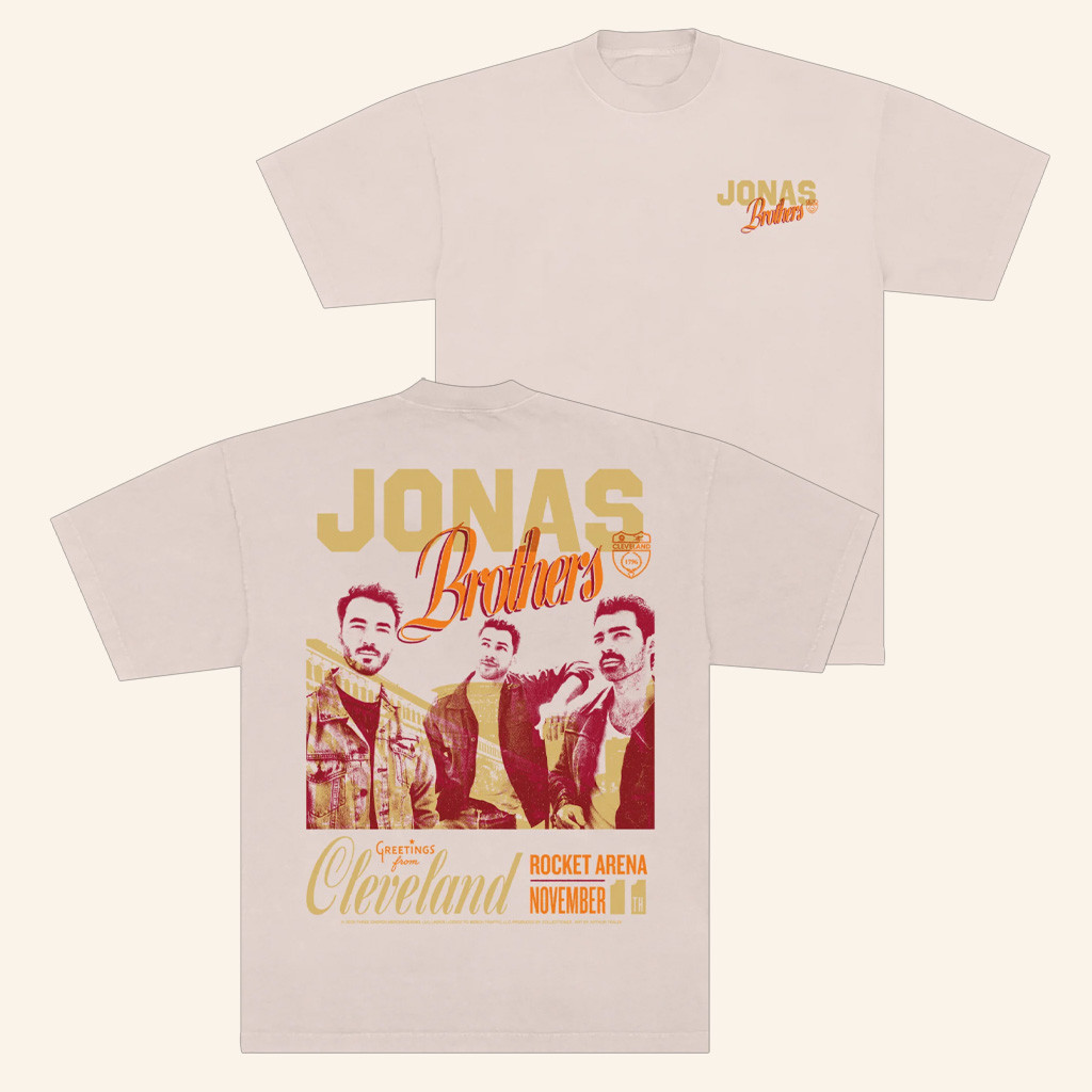 Jonas Brothers Merch Greetings From Your Hometown Cleveland Oh T-Shirt Gifts For Pop Fans
