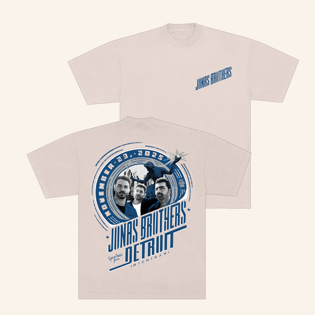 Jonas Brothers Merch Greetings From Your Hometown Detroit MI T-Shirt Gifts For Husband