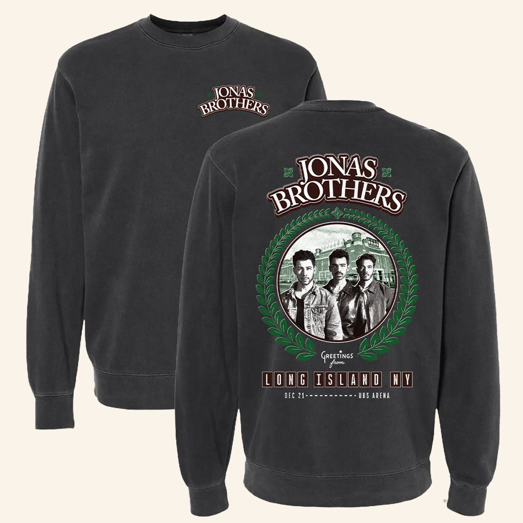 Jonas Brothers Merch Greetings From Your Hometown Elmont NY Sweatshirt Gifts For Music Fans