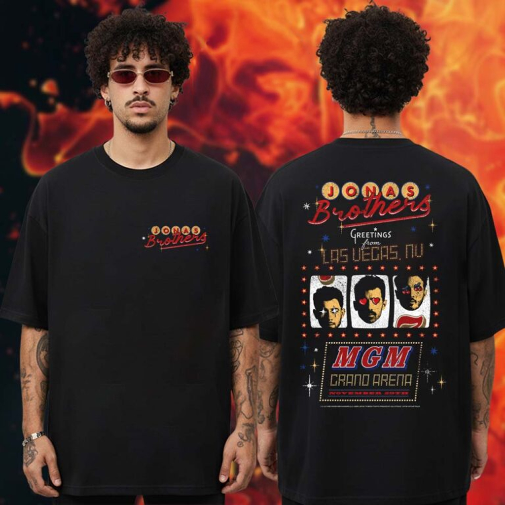 Jonas Brothers Merch Greetings From Your Hometown Las Vegas NV T-Shirt Gifts For Him