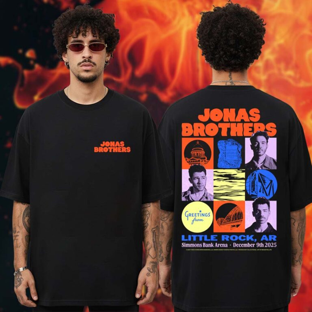 Jonas Brothers Merch Greetings From Your Hometown Little Rock AR T-Shirt Gifts For Band Fans Jonas Brothers Merch Greetings From Your Hometown Little Rock AR T-Shirt Gifts For Band Fans