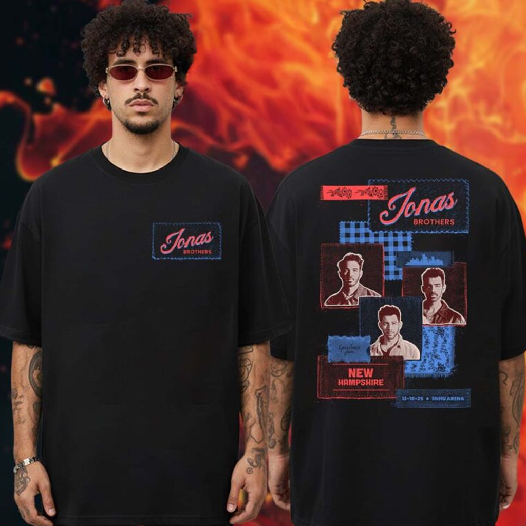 Jonas Brothers Merch Greetings From Your Hometown Manchester NH T-Shirt Gifts For Music Lovers