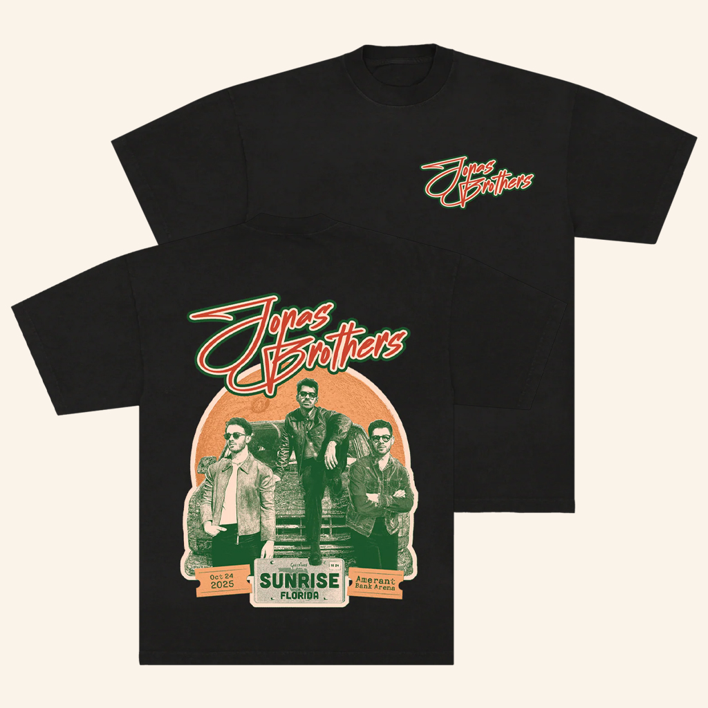 Jonas Brothers Merch Greetings From Your Hometown Sunrise FL T-Shirt Christmas Gifts For Guys