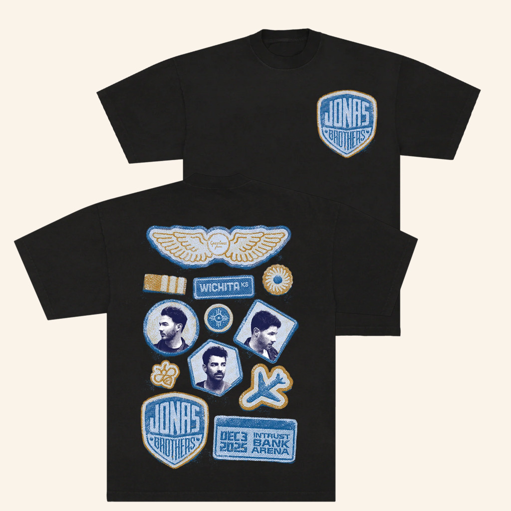 Jonas Brothers Merch Greetings From Your Hometown Wichita KS T-Shirt Gifts For Dad