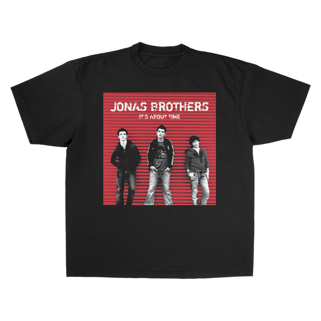 Jonas Brothers Merch It's About Time Album T-Shirt Black Best Gifts For Him Jonas Brothers Merch It's About Time Album T-Shirt Black Best Gifts For Him