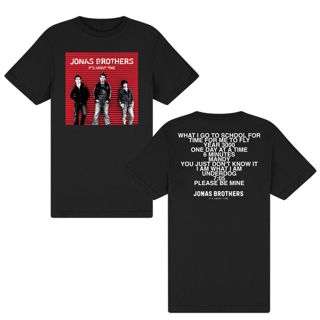 Jonas Brothers Merch It's About Time Black T-Shirt Gifts For Husband