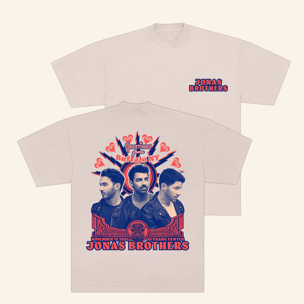 Jonas Brothers Merch Jonas Brothers Greetings From Buffalo NY Shirt Gifts For Pop Fans