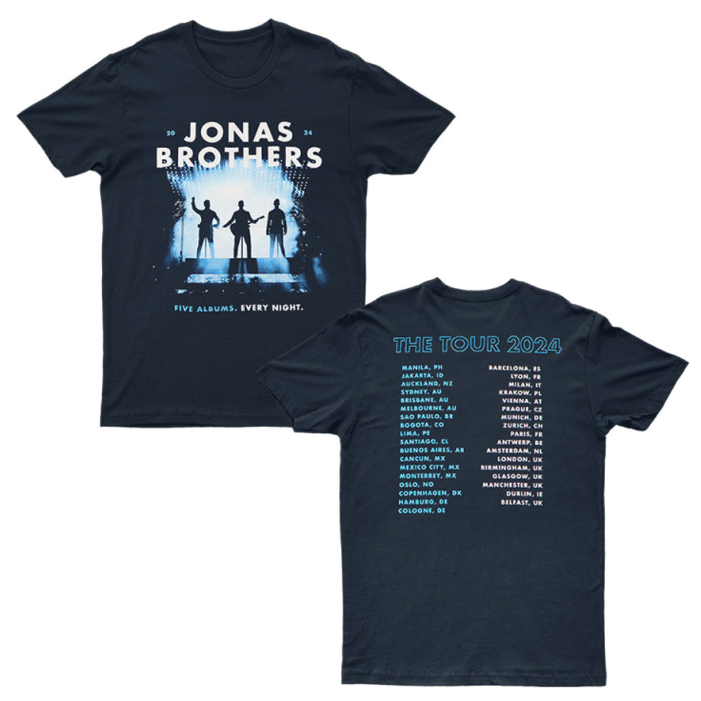 Jonas Brothers Merch Navy Tour T-Shirt Pop Band Fans Gifts Jonas Brothers Merch Navy Tour T-Shirt Pop Band Fans Gifts